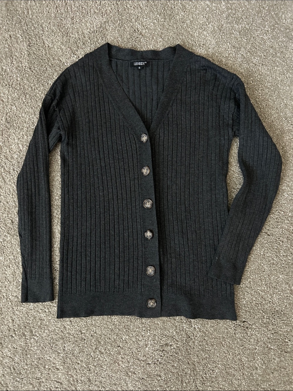 Lienridy Charcoal Grey Cardigan